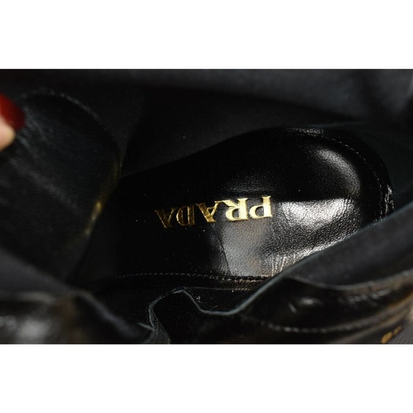 PRADA 1T193F BLACK SUEDE SHORT ANKLE ZIPPER CLASSIC PUMPS BOOTS 40 $975 ITALY - Picture 10 of 12
